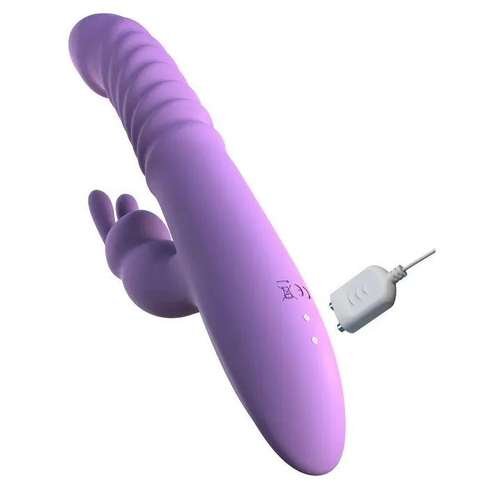 Female Sex Toys Pipedream Rechargeable rabbit vibrator made of silicone Fantasy purple