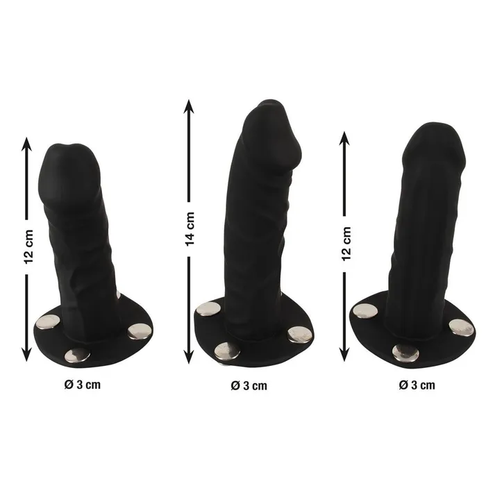 Female Sex Toys Strapon belt with three realistic dildos Bad Kitty Dildo Briefs size SM Bad Kitty