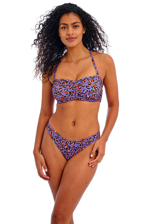 Freya Santiago Nights Bikini Bandeau Top mit Bgeln Lila Leo Le Pop Lingerie Vibrators