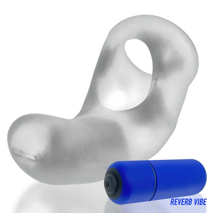 Hunkyjunk Female Sex Toys Hunkyjunk Buzzfuck Sling With Taint Vibe Vibrating Cock Sling Clear Ice