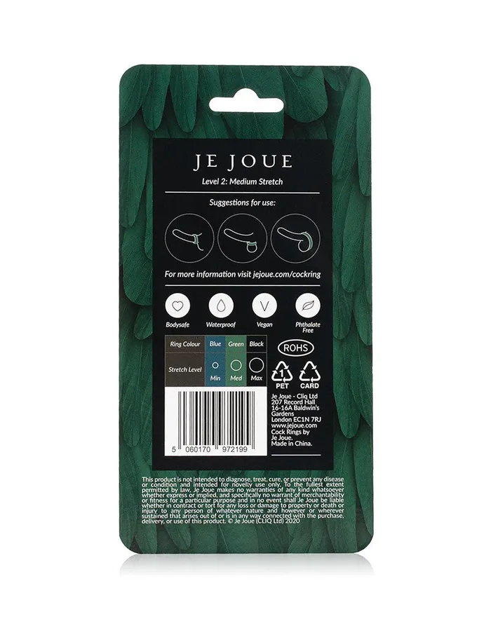 Je Joue Green Silicone CRing Medium Stretch Je Joue Male Sex Toys