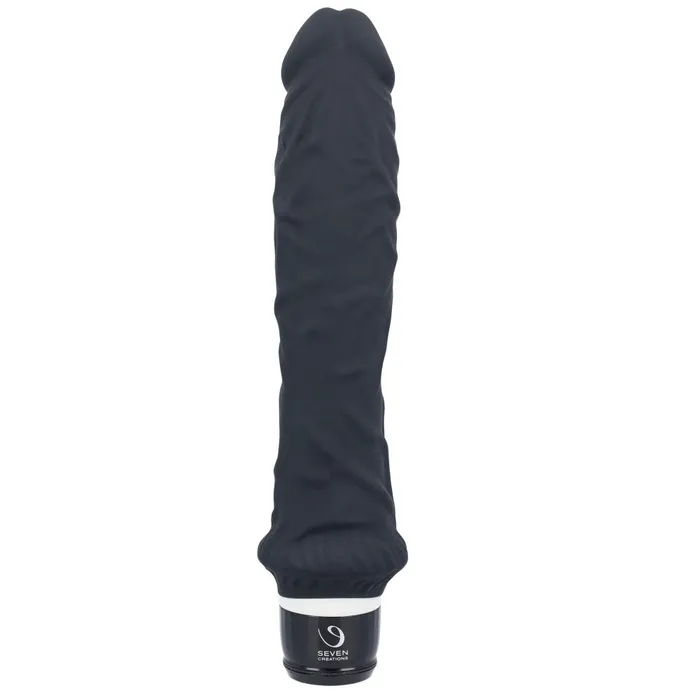 Large realistic silicone Classic black vibrator Seven Creations Female Sex Toys