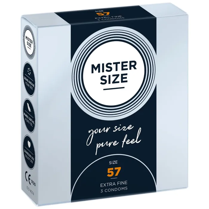 Male Sex Toys Mister Size MISTER SIZE pure feel Condoms Size 57 mm 3 pack