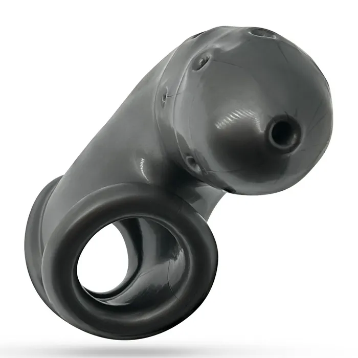 Male Sex Toys OXBALLS AIRLOCK airlite vented chastity STEEL