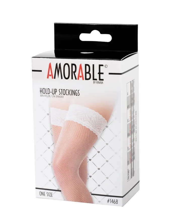 Male Sex Toys Rimba AMORABLE HOLDUP STOCKINGS WHITE ONE SIZE 1468