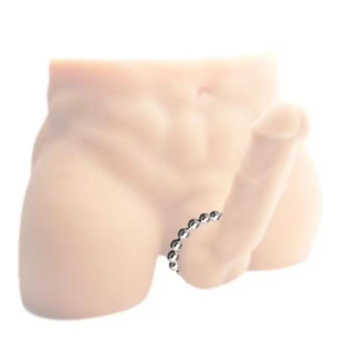 Master Series Male Sex Toys Master Series Meridian Stainless Steel Beaded Cock Ring SM