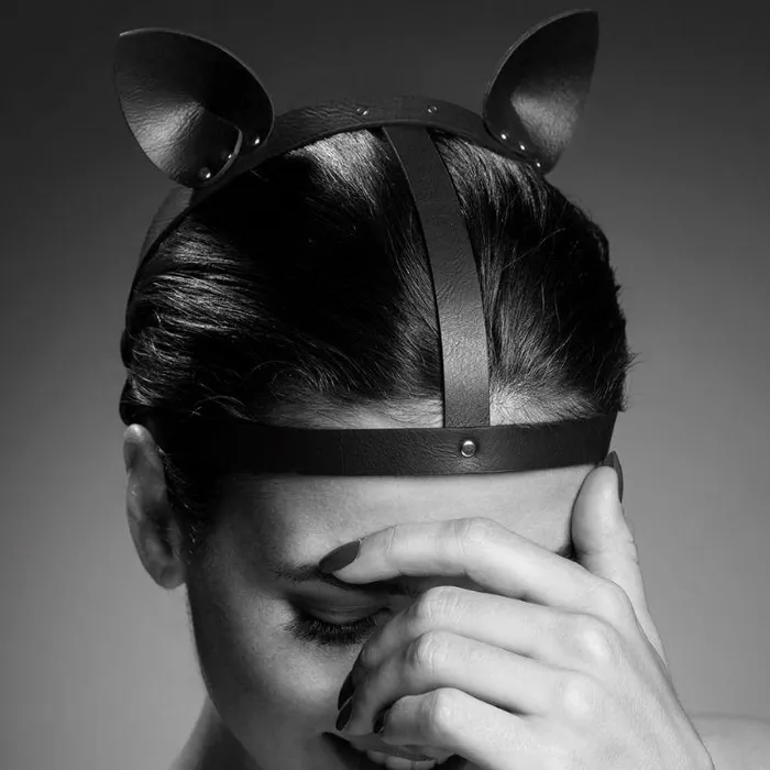 MAZE by Bijoux Indiscrets Restraints Vegan Leather Cat Ear Headpiece