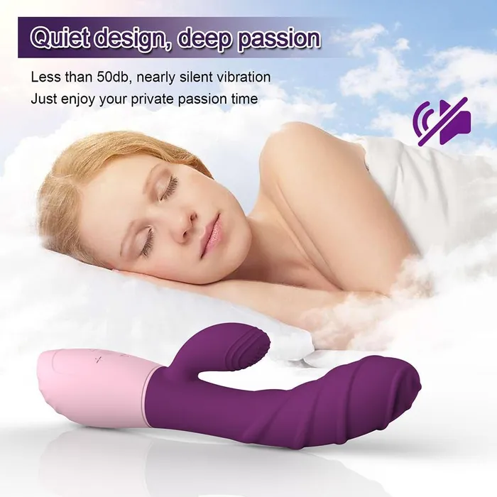 mysite Rechargeable Rabbit Vibrator Ribbed Female Sex Toys