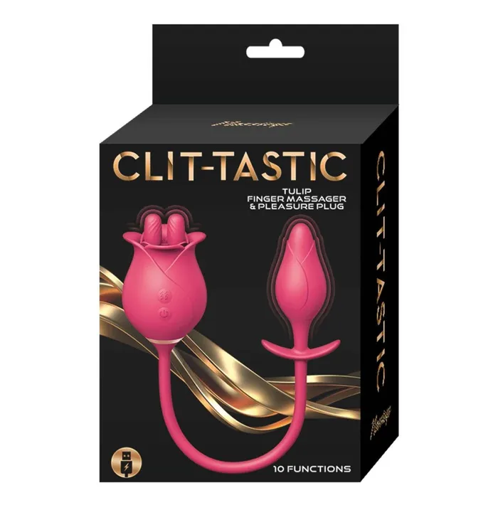 Nasstoys Anal ClitTastic Tulip Finger Massager Pleasure Plug Red