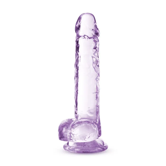 Naturally Yours Realistic Testicular Dildo 7 Clear Purple Blush Dildos