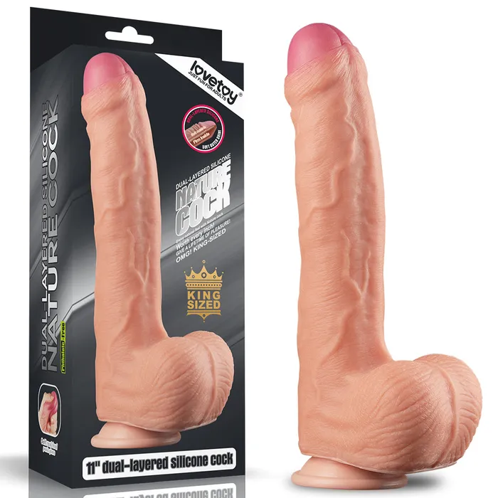 Nature Cock 11 Dual Layer Realistic Silicone Dildo Love Toy Dildos