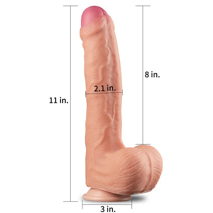 Nature Cock 11 Dual Layer Realistic Silicone Dildo Love Toy Dildos