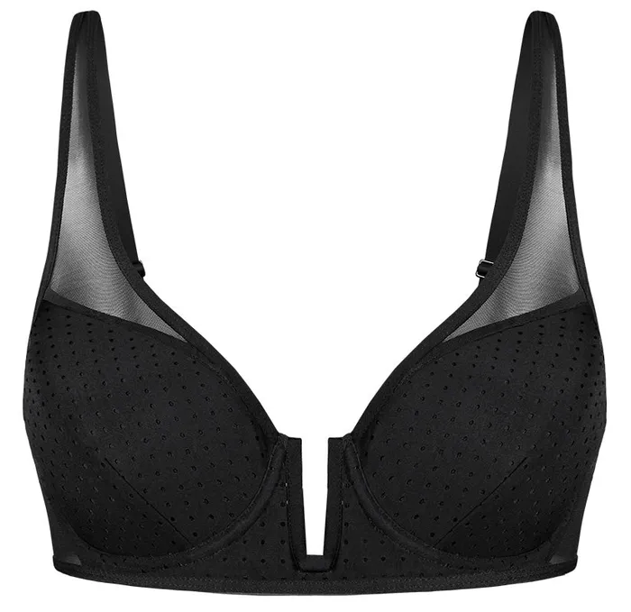 Opaak Perforation Couture Sophie bgelloser gepaddeter BH Black Le Pop Lingerie Anal