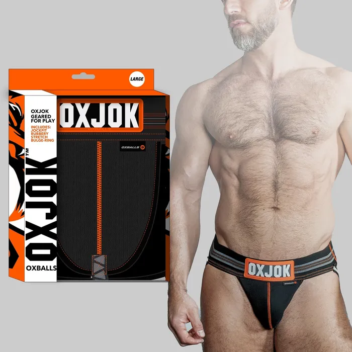 OXBALLS Anal SLINGJOCK upthrust sliderstrap jock BLACK IRON SMALL