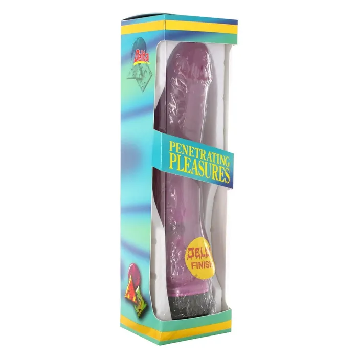 Penetrating Pleasures Purple Jelly Penis Vibrator Seven Creations Vibrators