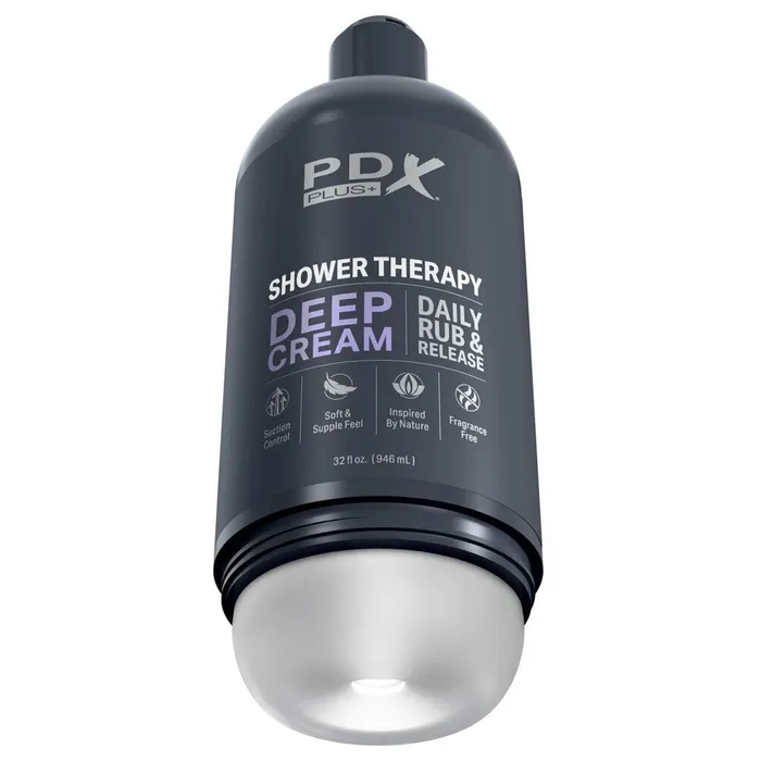 Pipedream Male Sex Toys Original masturbator in a discreet case with a PDX Deep Cream vacuum attachment