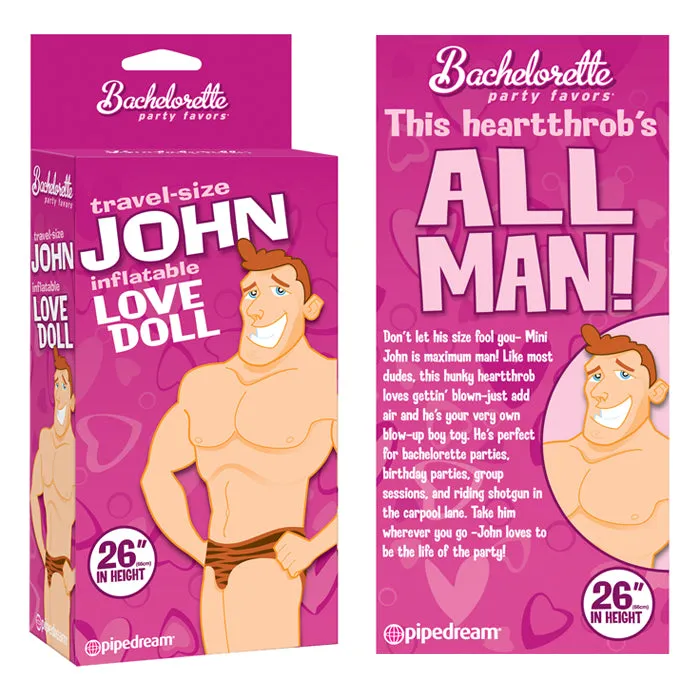 Pipedream Products Male Sex Toys Pipedream Bachelorette Party Favors Travel Size John Blow Up Doll