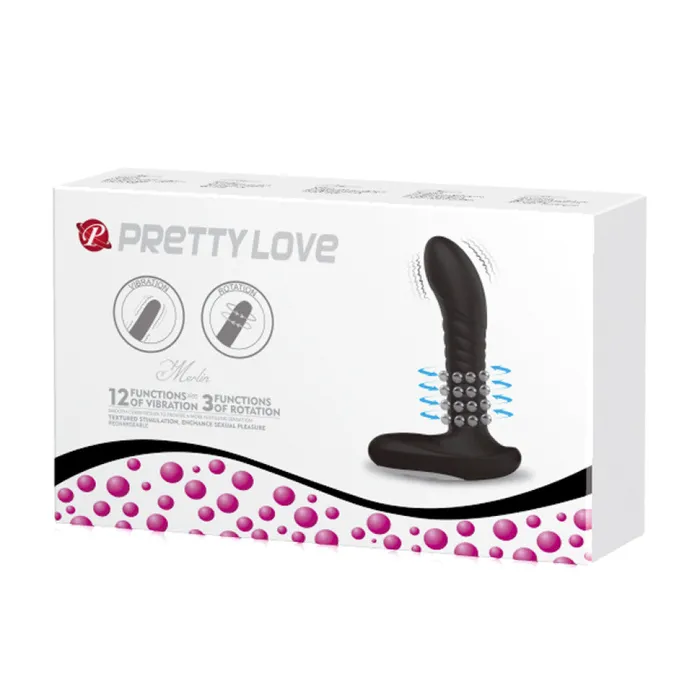 Pretty Love Male Sex Toys Merlin Rotating Vibrating Prostate Stimulator