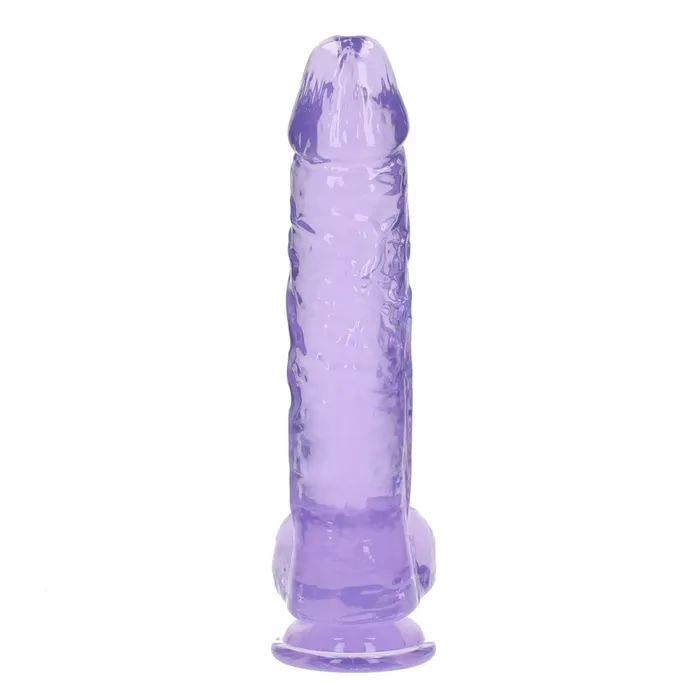 Realistic Jelly Dildo Real Rock Crystal Clear 10 Purple Shots Toys Dildos