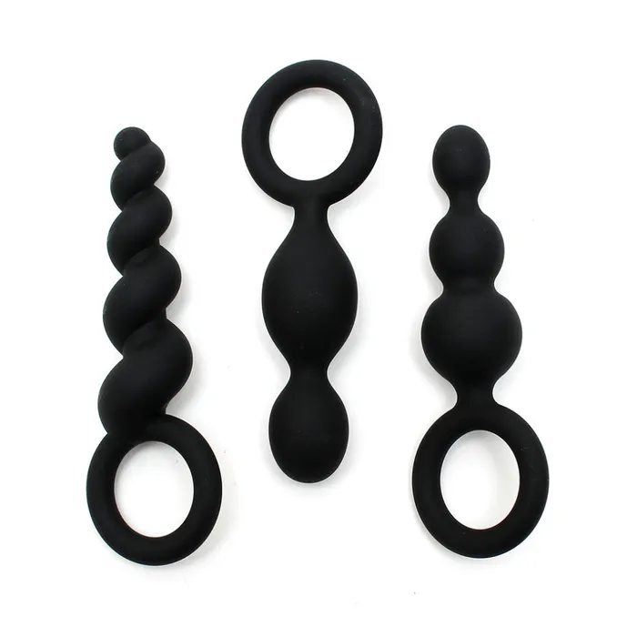 Satisfyer Anal Set of 3 pcs Satisfyer Anal Plugs silicone anal toys black