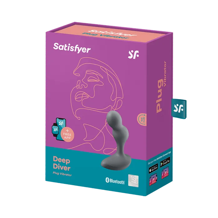 Satisfyer Vibrators Satisfyer Deep Diver Connect App Grey