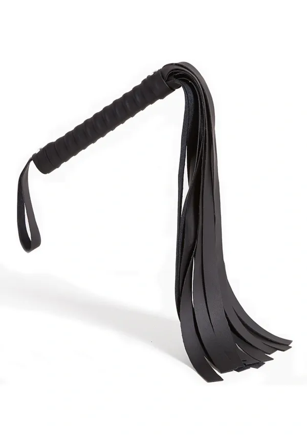 Sex Mischief Anal Black Faux Leather Flogger