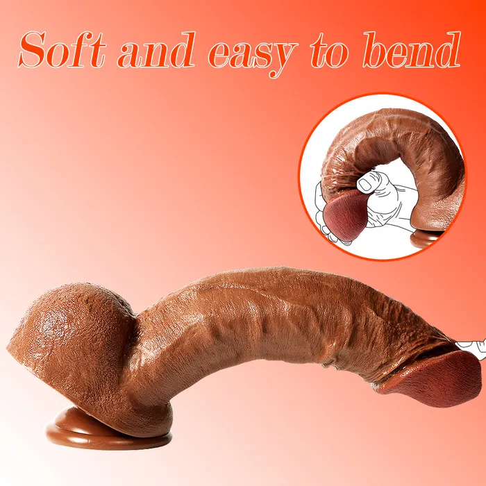 sex toys Dildos Brown Soft 12 Inch Realistic Dildo