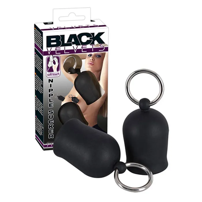 Sexessories Anal Black Velvets Silicone Nipple Suckers