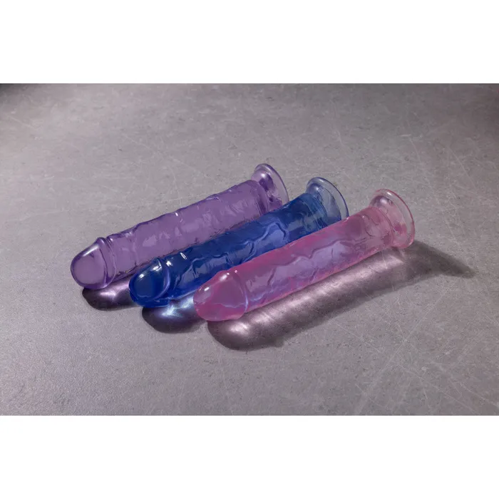 Shots Toys Dildos Jelly Dildo Real Rock Crystal Clear 7 Pink