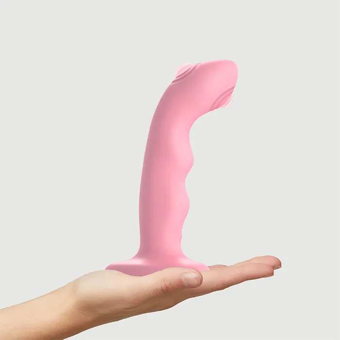 TAPPING DILDO WAVE CORAL PINK STRAPONME Vibrators