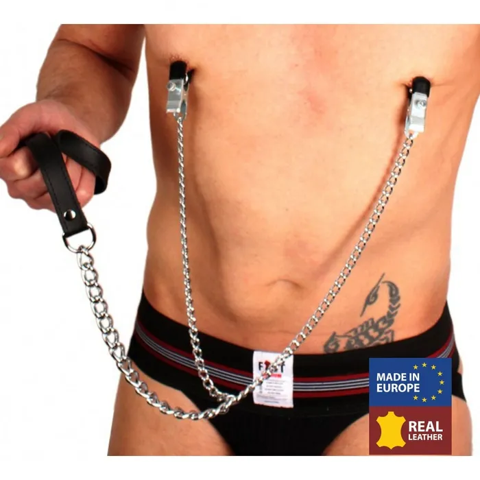 The Red Nipple Clamps with Lead The Red Female Sex Toys