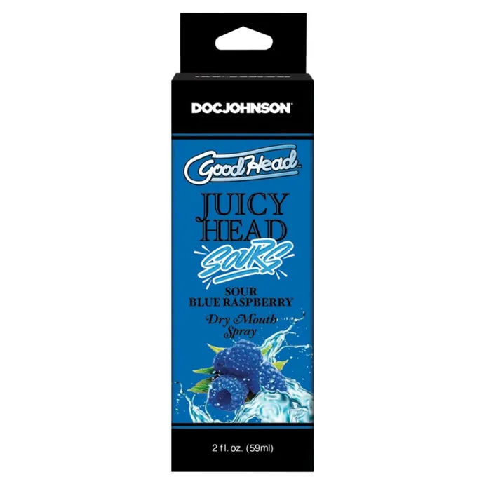 Vibrators Doc Johnson GoodHead Juicy Head Sours Dry Mouth Spray Sour Blue Raspberry