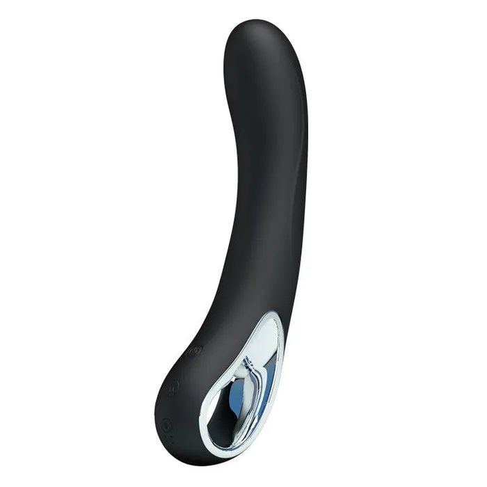 Vibrators Pretty Love Alston Silicone Rechargeable Vibrator Black 20cm