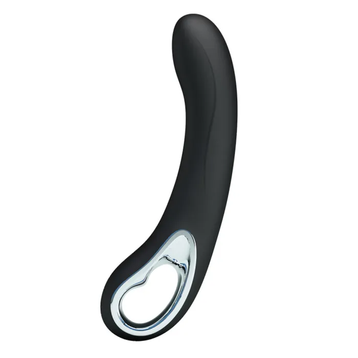 Vibrators Pretty Love Alston Silicone Rechargeable Vibrator Black 20cm