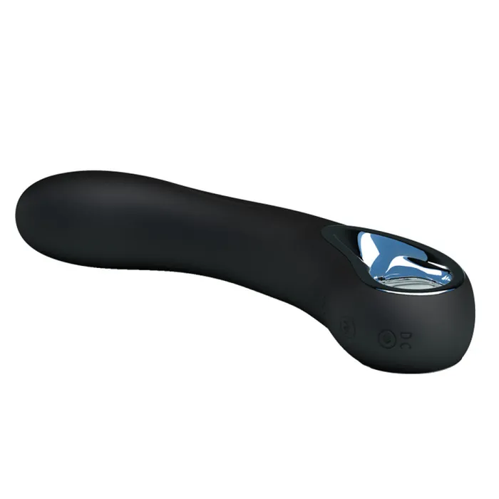 Vibrators Pretty Love Alston Silicone Rechargeable Vibrator Black 20cm