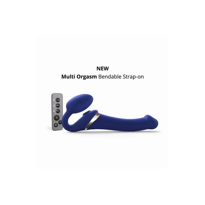 Vibrators STRAPONME MULTI ORGASM BENDABLE STRAPON S NIGHT BLUE