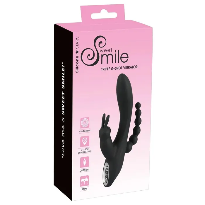 You2Toys Vibrators Sweet Smile Rechargeable Multifunctional Silicone Triple Gspot Vibrator