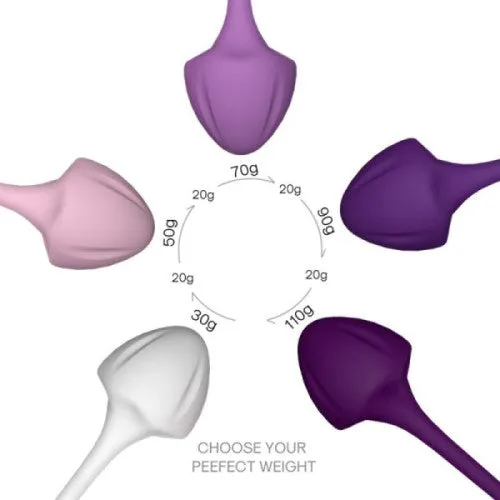 Adults Boutique Nicosia Female Sex Toys VIRGO Traning Set 5 silicone Kegel weighted balls