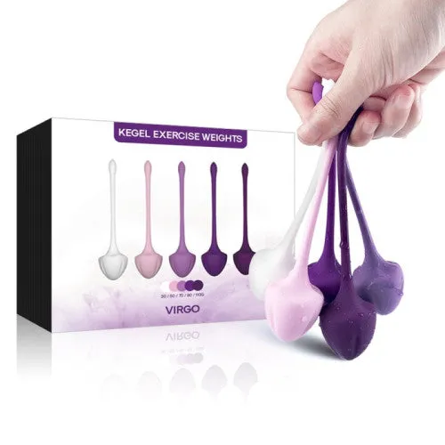 Adults Boutique Nicosia Female Sex Toys VIRGO Traning Set 5 silicone Kegel weighted balls