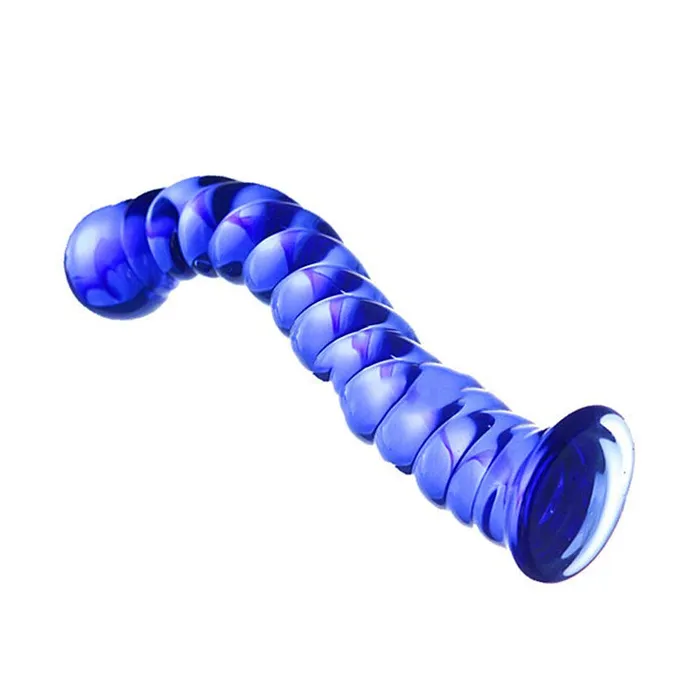 Anal SexyPlay Blue Elves Crystal Glass Thread Beads Anal Plug Dildo