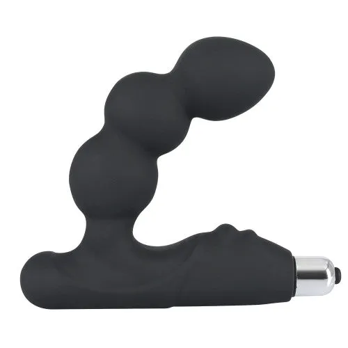 CyprusLoveShop Anal Black Silicone Vibrating Prostate Massager