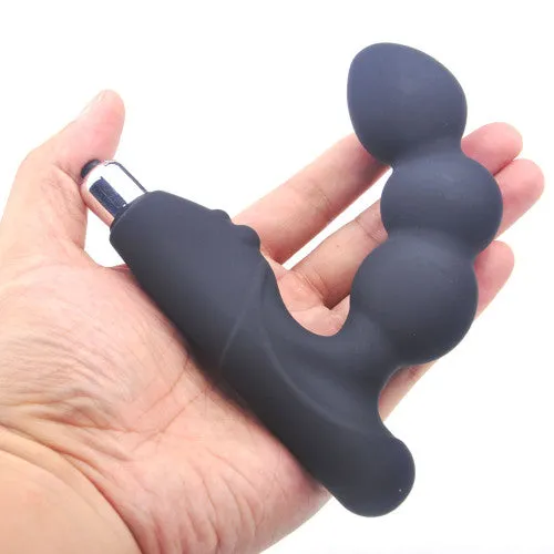 CyprusLoveShop Anal Black Silicone Vibrating Prostate Massager