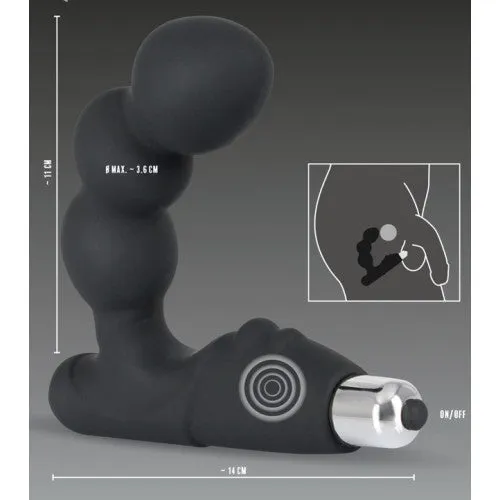 CyprusLoveShop Anal Black Silicone Vibrating Prostate Massager