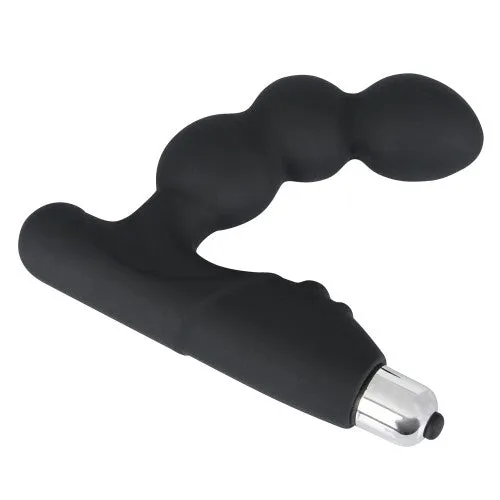 CyprusLoveShop Anal Black Silicone Vibrating Prostate Massager