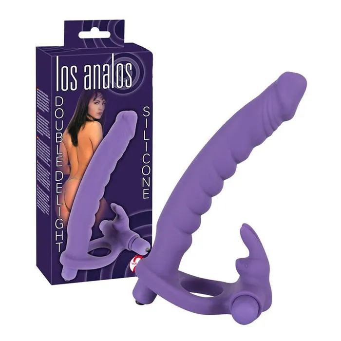 Dildos You2Toys Los Analos Double Delight Vibrating Dildo And Cockring