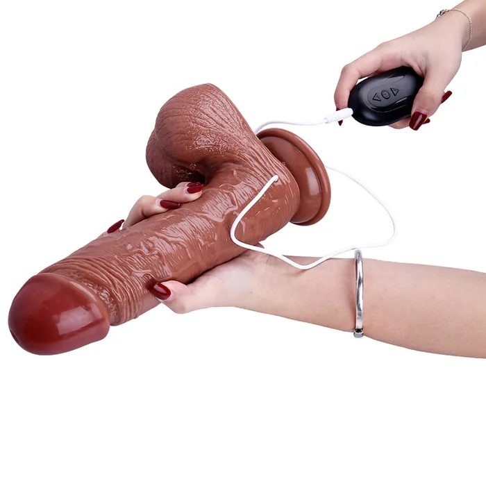 Female Sex Toys MD MD 10 Modes Vibro Realistic Dildo 27cm Brown