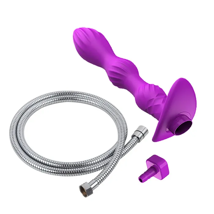 JRL Vibrating Enema Anal Beads Anal Cleaner Purple JRL Anal