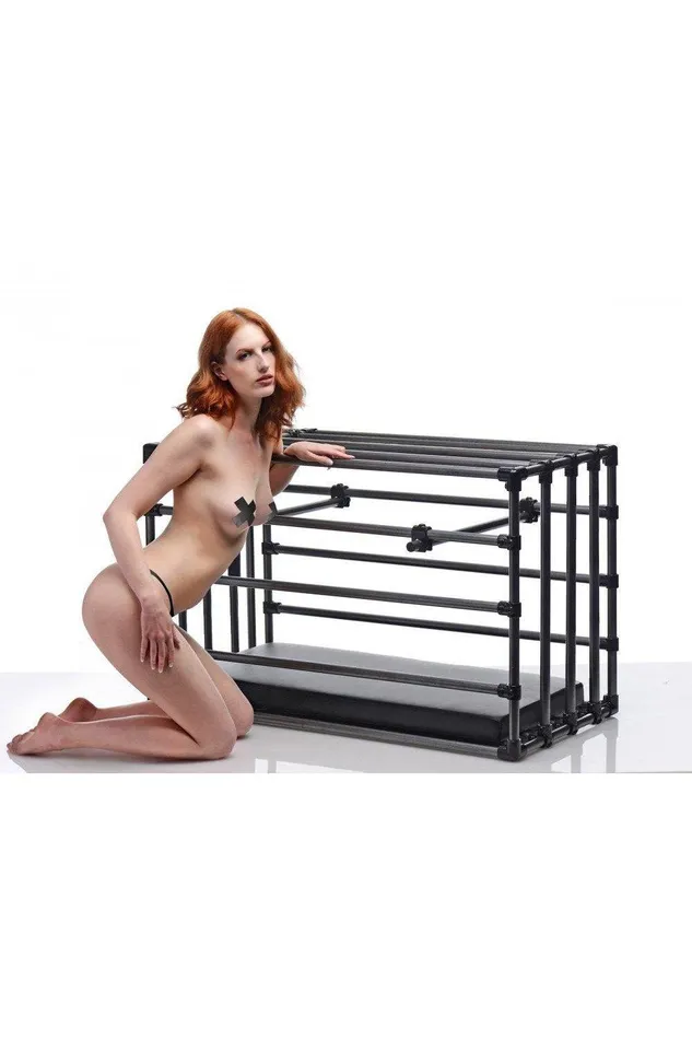 Kennel Adjustable Puppy Cage with Padded Board Sex On the Go Male Sex Toys