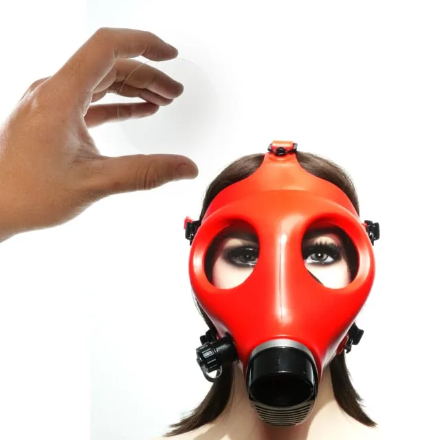 Kinkpod Dildos Ftshist HalfFace Silica Gel Gas Mask Fetish Latex Breathing Bag Rubber Tube Accessory SM Conquer Choking Headgear Cosplay Wear