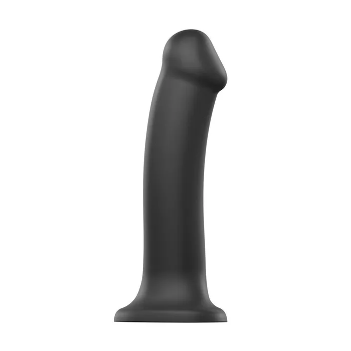 Little Tickle Female Sex Toys Strap On Me Silicone Dual Density Bendable Dildo Medium Black